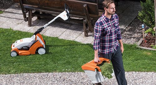 Stihl Battery Lawn Mower for a clean cut, quieter operation